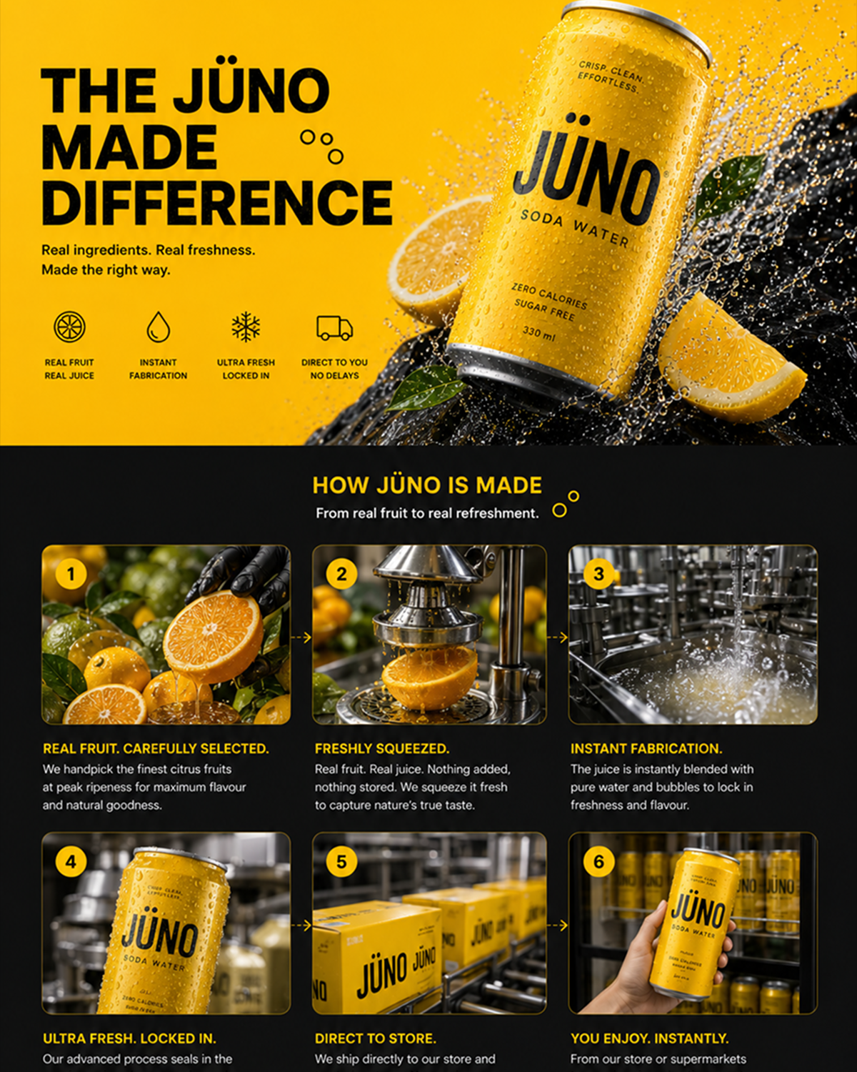 Веб-концепция и интернет-магазин JÜNO Soda Water